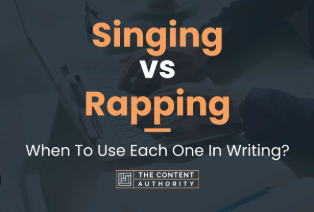 Rapping Vs Singing